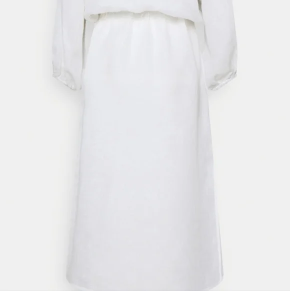 Tory burch white midi tunic linen dress